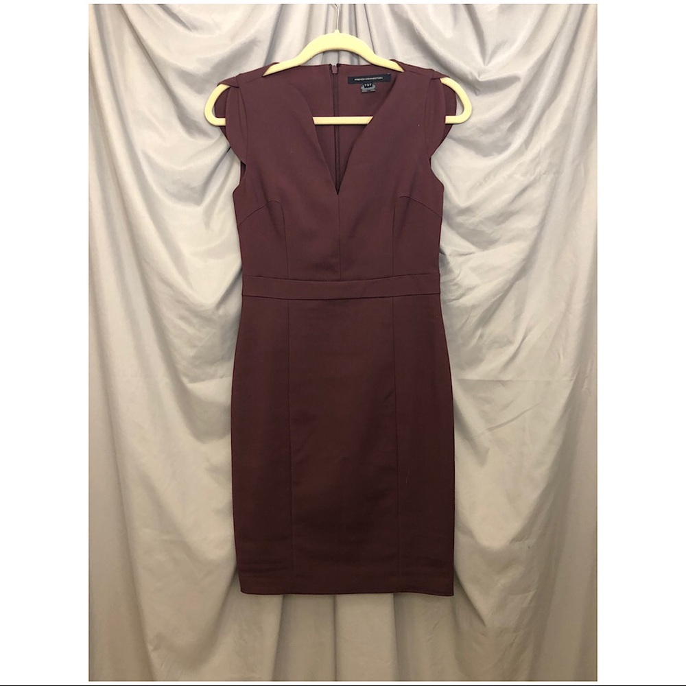 French Connection Plum Sleeveless Dress Sz 6